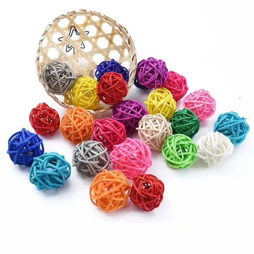 Artificial Rattan Balls 20/40 Pcs – DIY Wedding & Home Décor