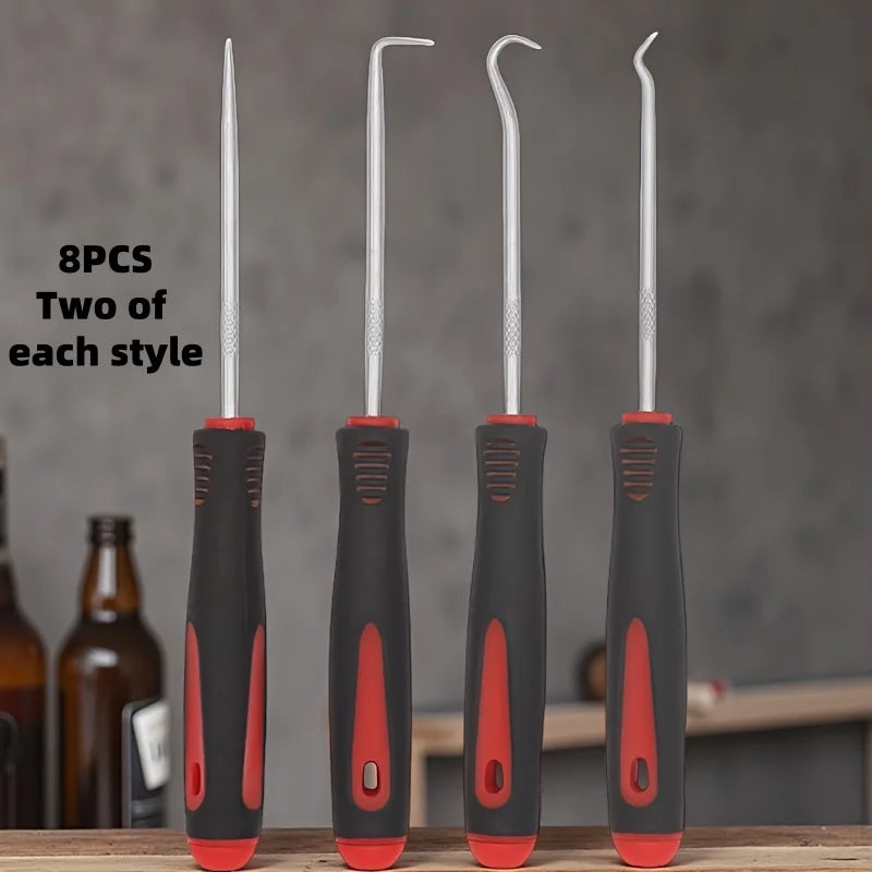 2 Sets of Car Repair and Maintenance Hook Sets, Tire Repair Warranty Tools, Oil Seal Screwdriver, Screen Strip Removal Tools, Household Appliance Repair Tools Peaceful Pleasures Health and Wellness 8Pcs
