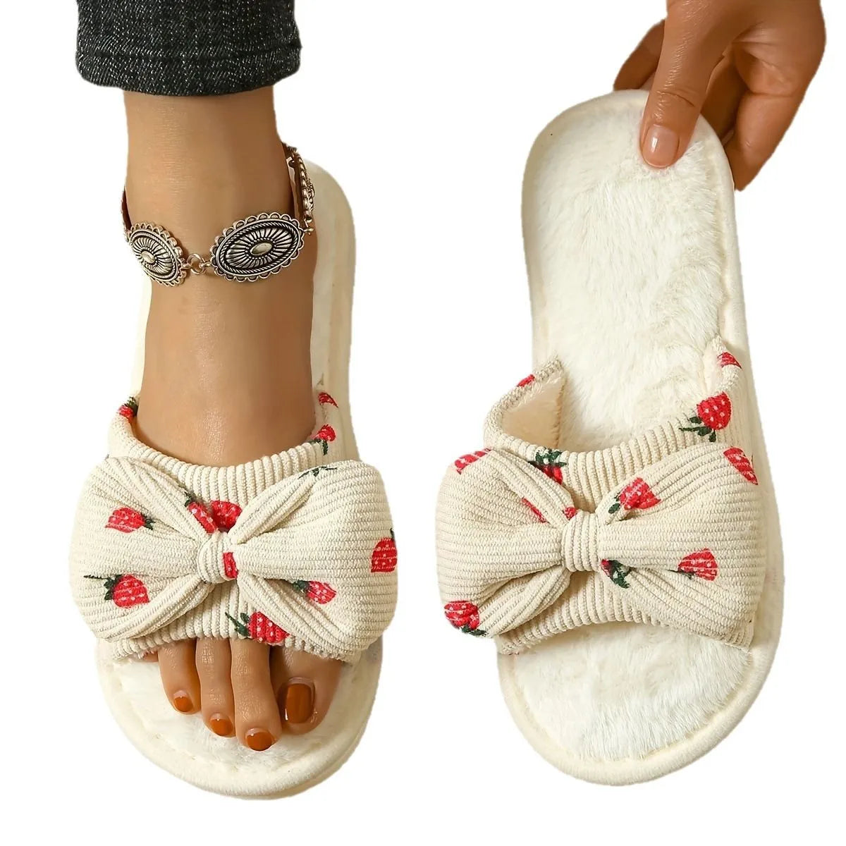 Women's Bow Knot EVA Indoor Slippers | Anti-Slip House Slides