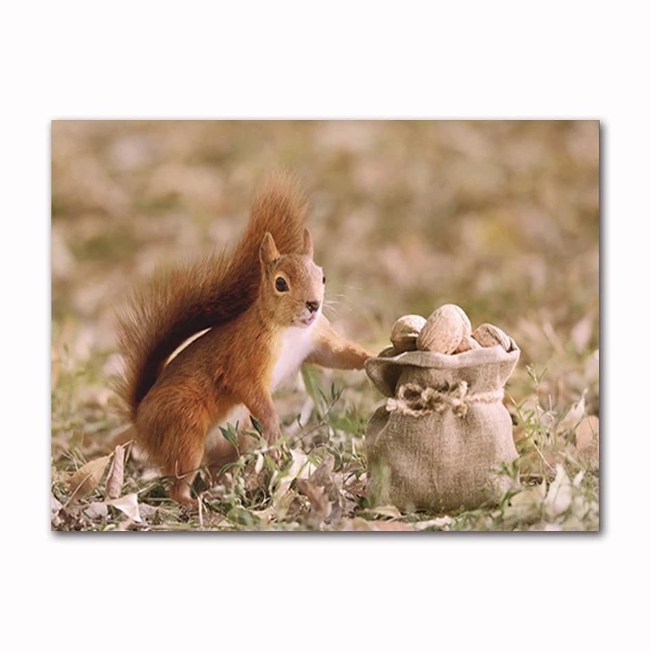 Autumn Landscape Canvas Wall Art | Nature Scenery Animal Print Canvas Wall Art Peaceful Pleasures Health and Wellness