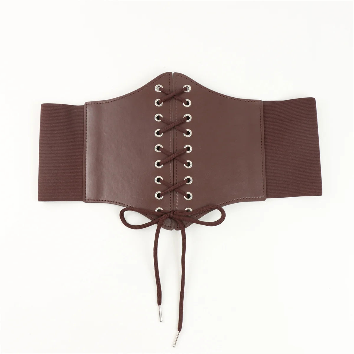 Faux Leather Corset Women Lace Up Sexy Body Shapewear Goth Clothing