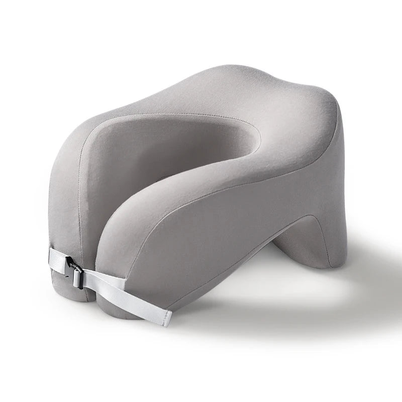 U-Shape Memory Foam Travel Neck Pillow – Airplane & Office