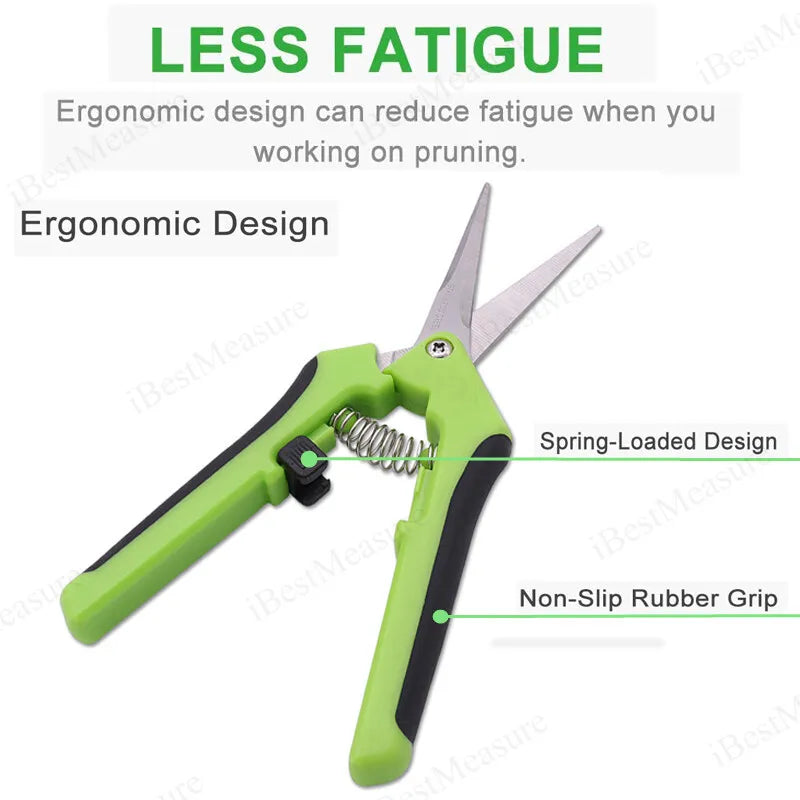 6.5 Inch Gardening Scissors Hand Pruner Pruning Shears Trimming Scissors with Straight Elbow Stainless Steel Blades for Plant Peaceful Pleasures Health and Wellness