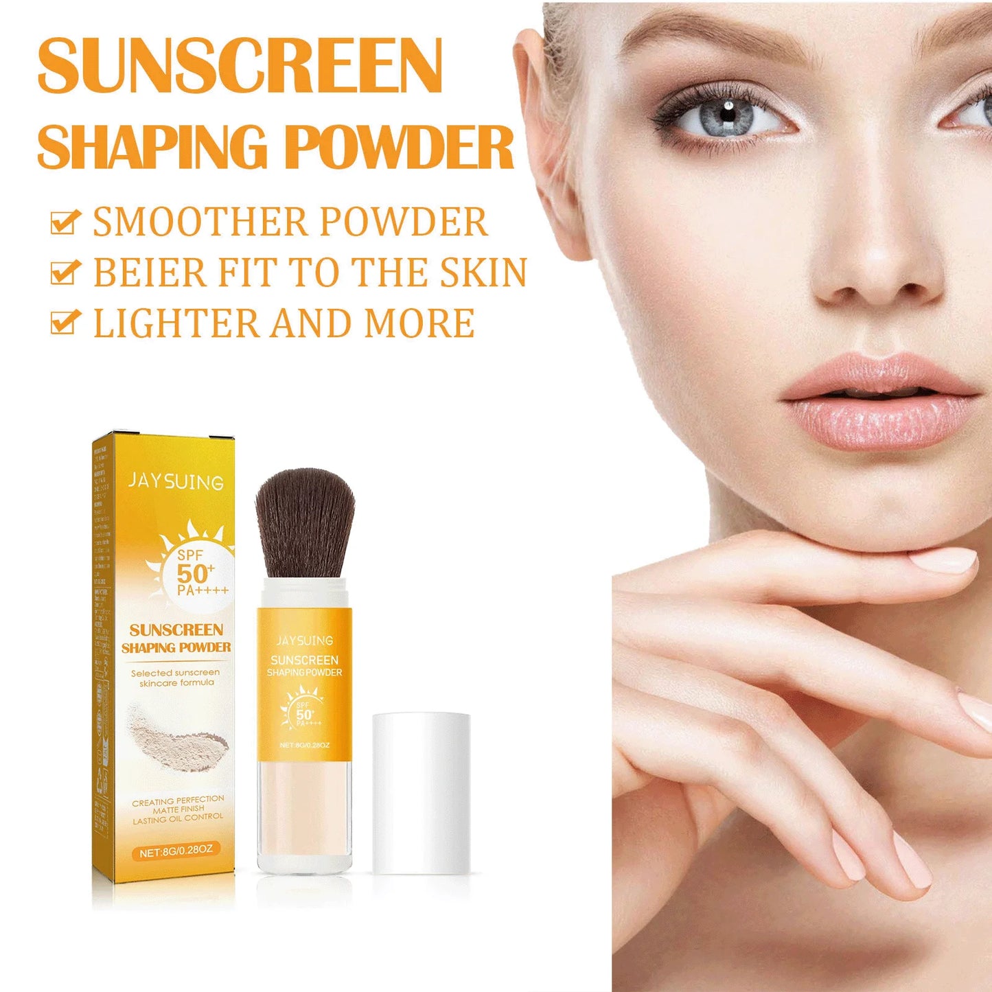 Jaysuing Sunscreen Loose Powder Lasting Oil Control Matte Texture Smooth Skins Lightweight Outdoor Spf50 Makeup Setting Powder Peaceful Pleasures Health and Wellness