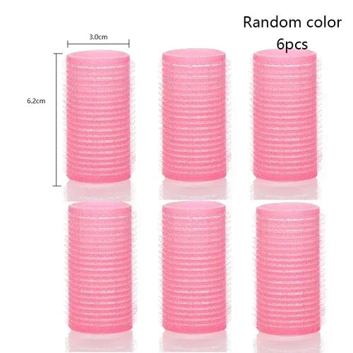 Hair Rollers Self Grip Hook Hair Curlers Heatless Roller Salon Dressing Curlers Jumbo Size Sticky Hair Styling Tools Peaceful Pleasures Health and Wellness 6pc random 10