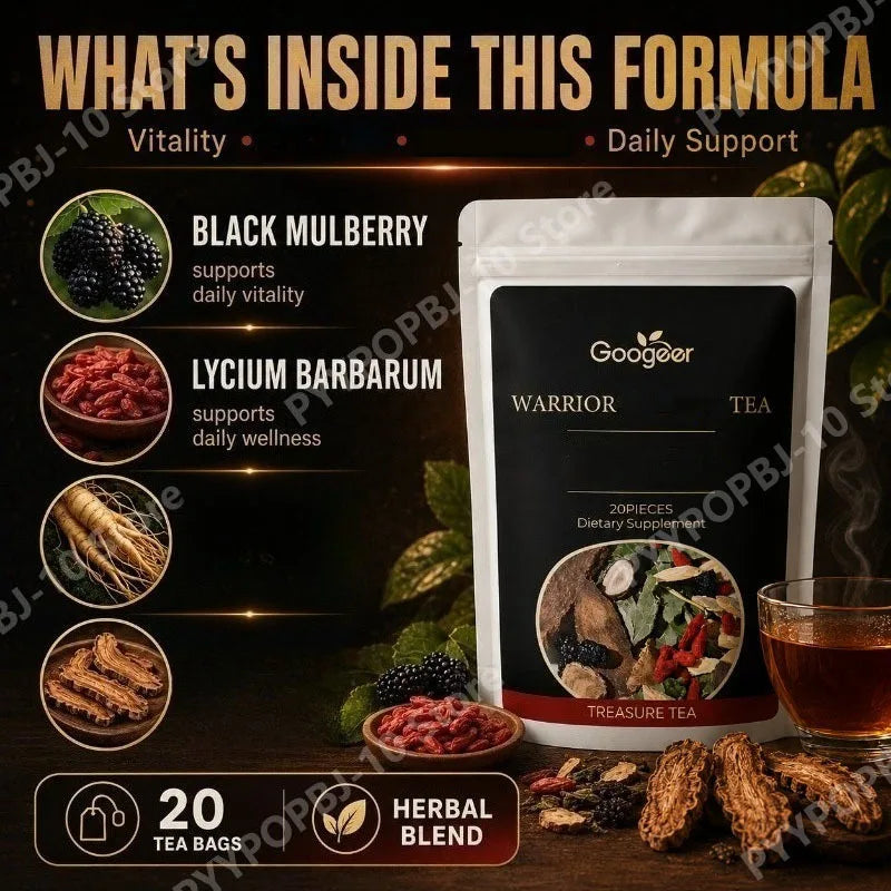 Googeer Herbal Supplement Blend | Black Mulberry & Goji Berry 20 Bags