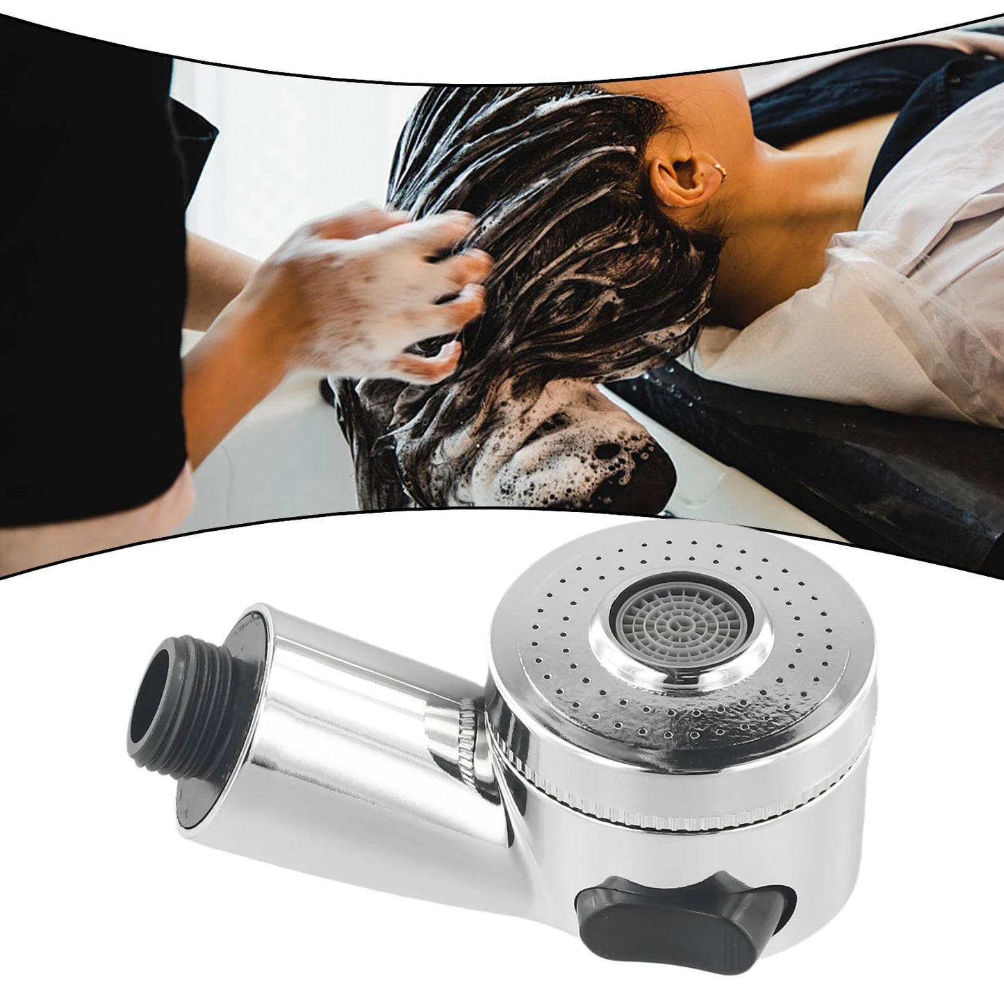 1 Shower Head Water Saving Shampoo Hair Salon Accessory Side Switch