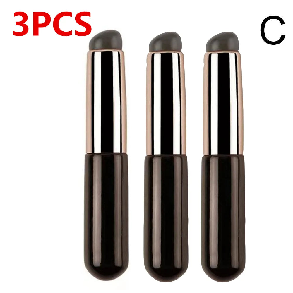 Silicone Lip Brush With Cover Cap Concealer Brush Like Fingertips Q Soft Lipstick Makeup Brushes Round Head No Broken Peaceful Pleasures Health and Wellness C-3PCS