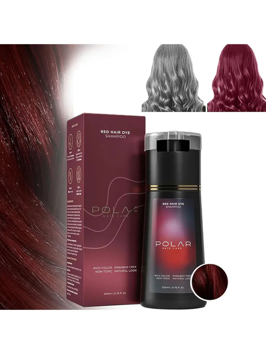 Easy To Operate Fast Hair Dye Shampoo Quick Color Change Hair Dye Products Natural Plant Gray Hair Covering Hair Care Products Peaceful Pleasures Health and Wellness red