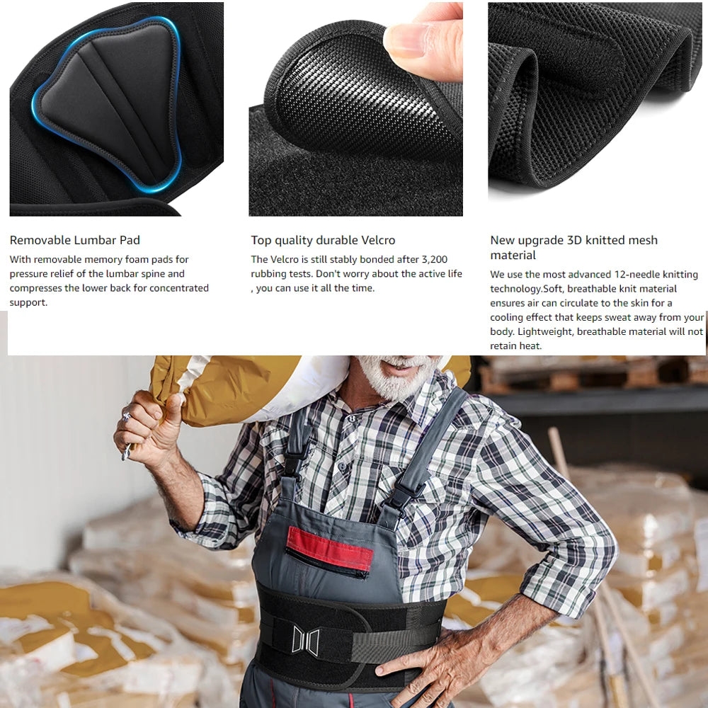 Back Brace for Lower Back Pain Women/Men,Back Support for Heavy Lifting with Ergonomic Lumbar Pad,Breathable Lumbar Support Belt Peaceful Pleasures Health and Wellness