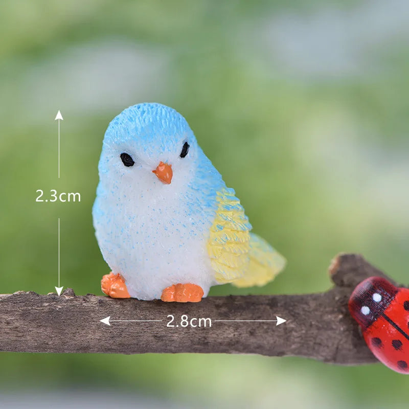1pcs Miniature Bird Figurines, Mock Animal Toy Mini Cute Pet ModelFor Fairy Garden, Moss Micro Landscape Home Accessories Fairy Peaceful Pleasures Health and Wellness 07