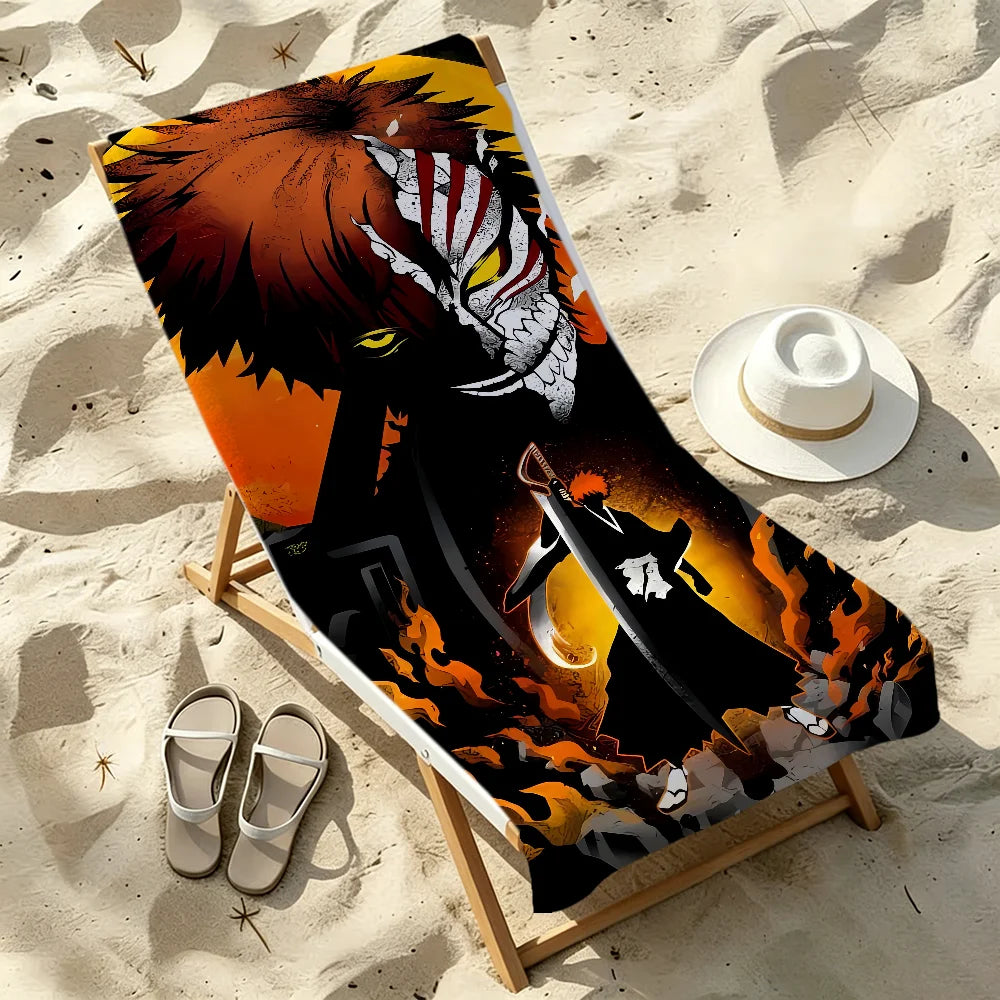 Bleach Ichigo Anime Beach Towel – Quick Dry Soft Multi-Size Anime Beach Towel Peaceful Pleasures Health and Wellness