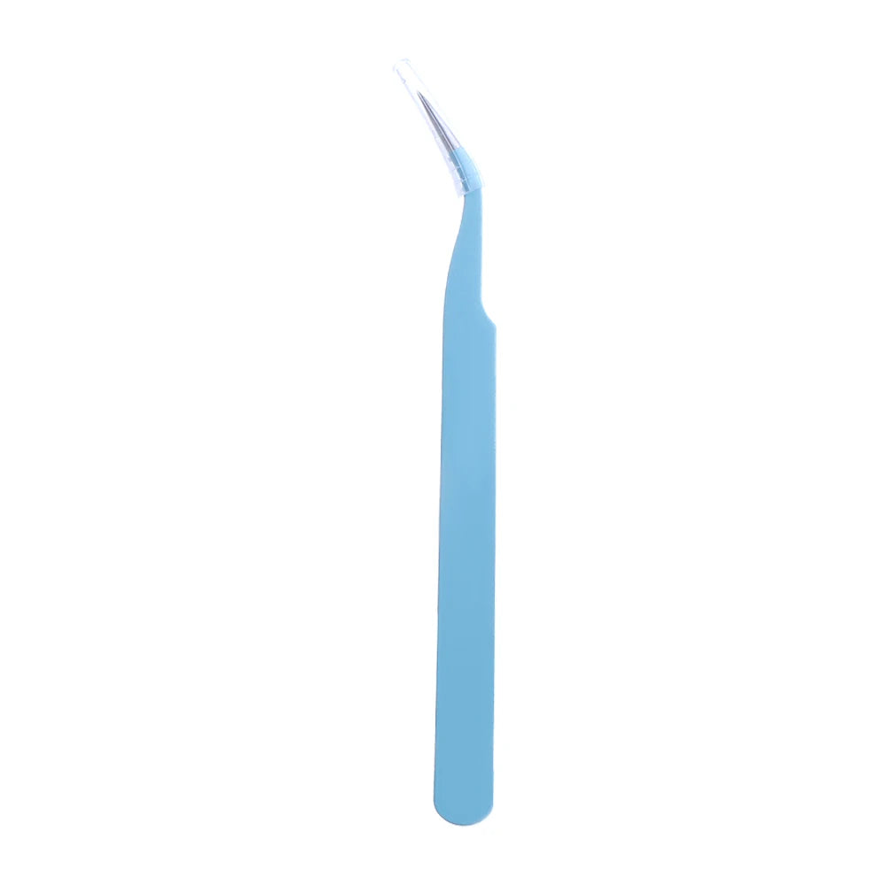 Stainless Steel Tape Sticker Tool Notebook Accessorise Journal Accessorise Tweezers Nipper Macaron Color Nail Tweezers Peaceful Pleasures Health and Wellness blue-Elbow