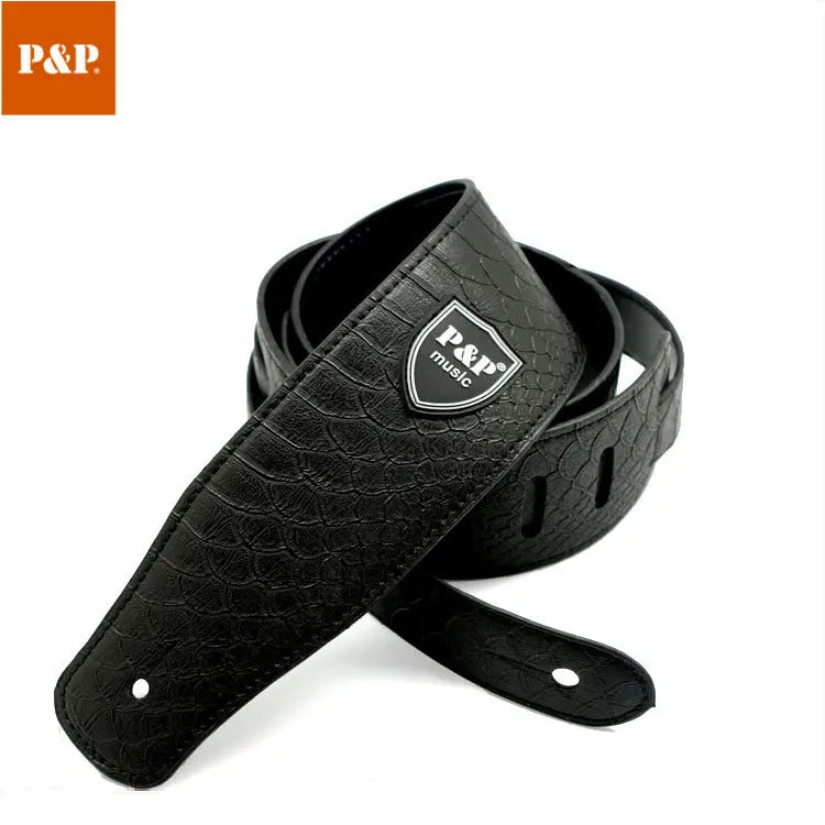Pvsp Leather Guitar Strap Acoustic Electric Folk Guita Solid Durable