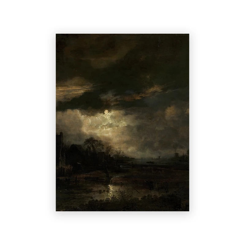 Moody Victorian Canvas Prints | Dark Academia Floral Wall Art