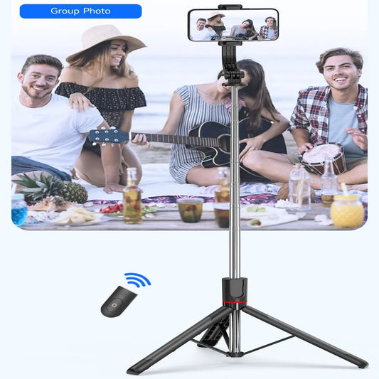 Selfie Stick Tripod with Bluetooth Remote, 6-Section Extendable Pole, 360° Rotation, Fill Light Option, for Phone Vlog Peaceful Pleasures Health and Wellness