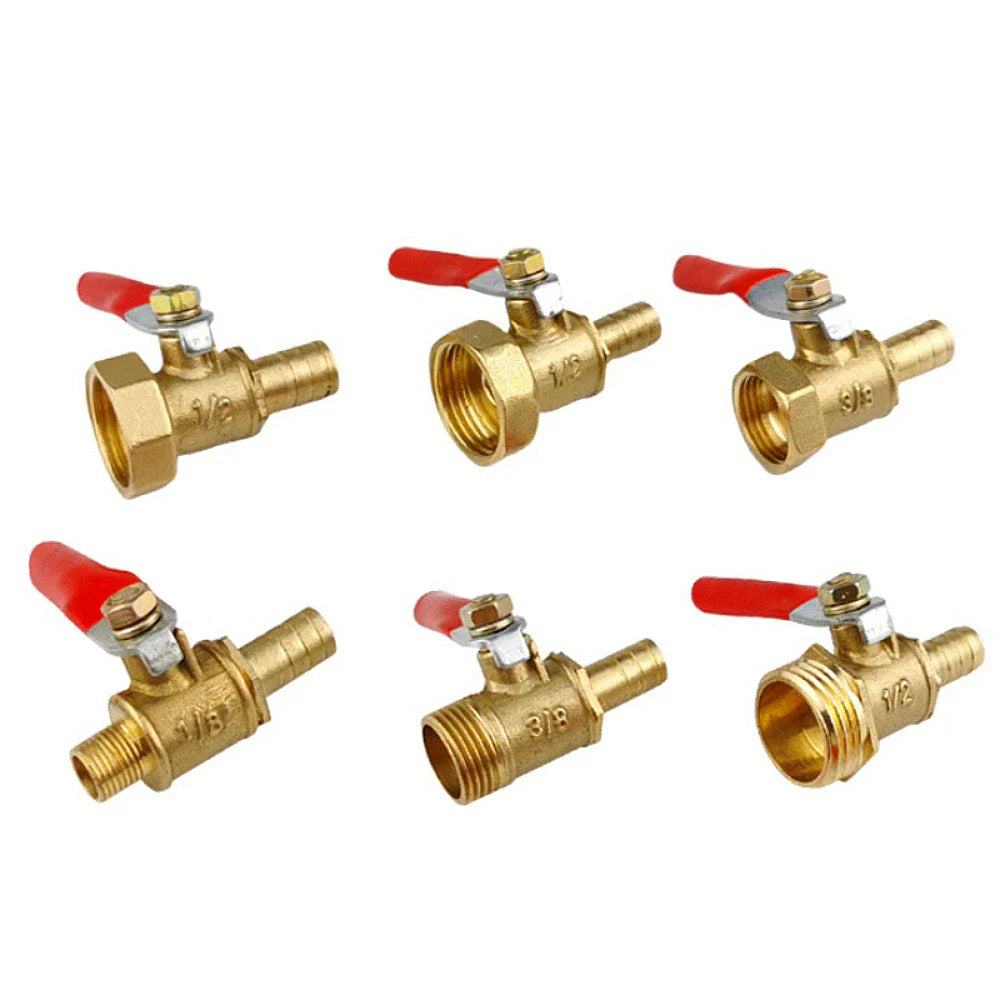 Brass Pagoda Ball Valve – Threaded 6–12mm Water Oil Gas Fuel