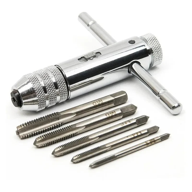 T-Handle Ratchet Tap Wrench Set | M3–M8 Metric Taps Included Peaceful Pleasures Health and Wellness set 3