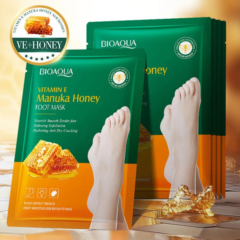 BIOAQUA Honey Exfoliating Foot Mask 10 Pairs – Dead Skin Remover