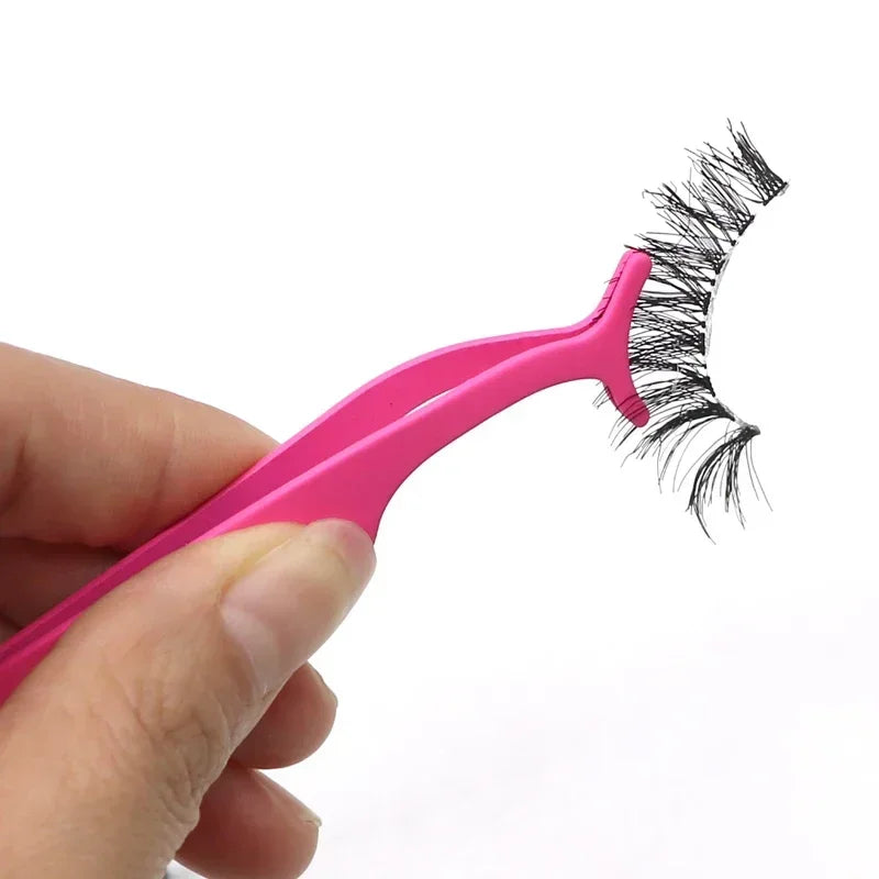 Stainless Steel False Eyelashes Curler, Tweezer Clip Clamp Makeup Tool, 1Pcs Professional Magnetic Eyelashes Extension Applicato Peaceful Pleasures Health and Wellness