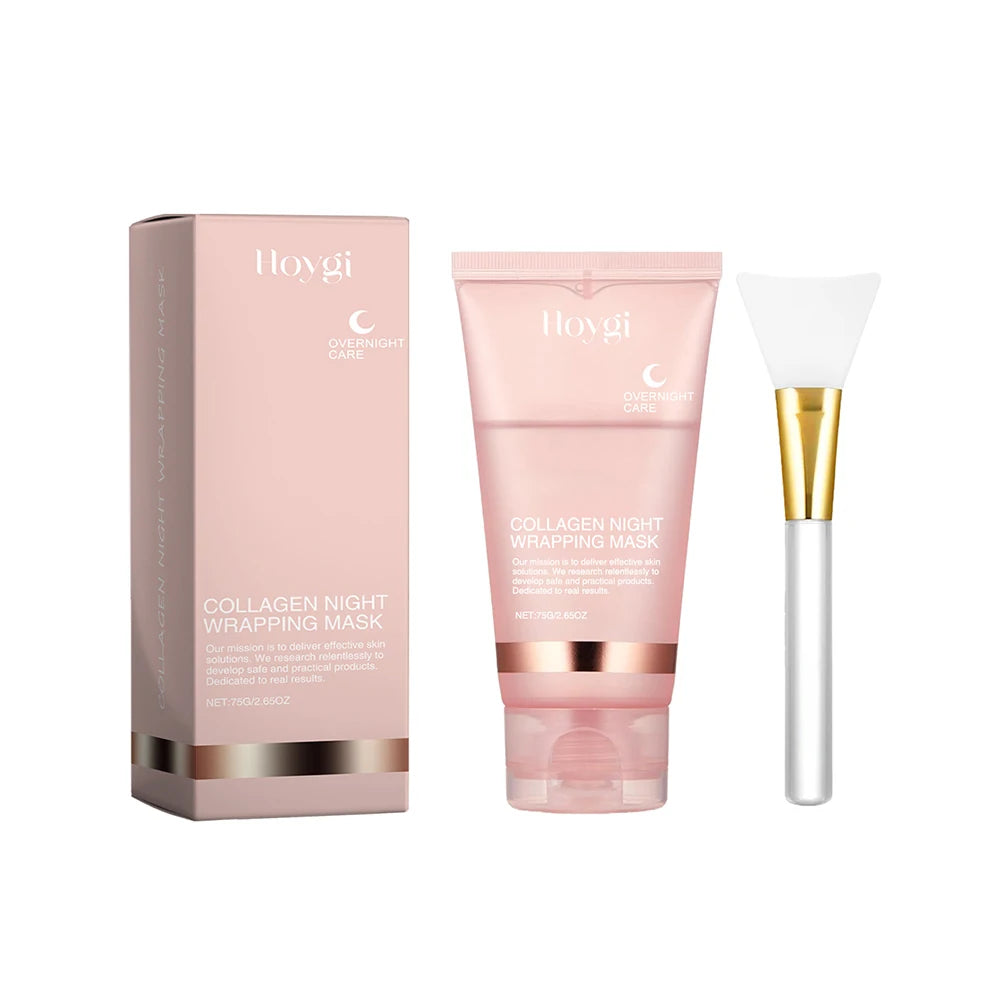 2.65oz Collagen Night Wrapping Mask Elasticity & Hydration Peel Off Mask Pore Clean Smooth & Tightening Korean Skin Care Product Peaceful Pleasures Health and Wellness 1 PC