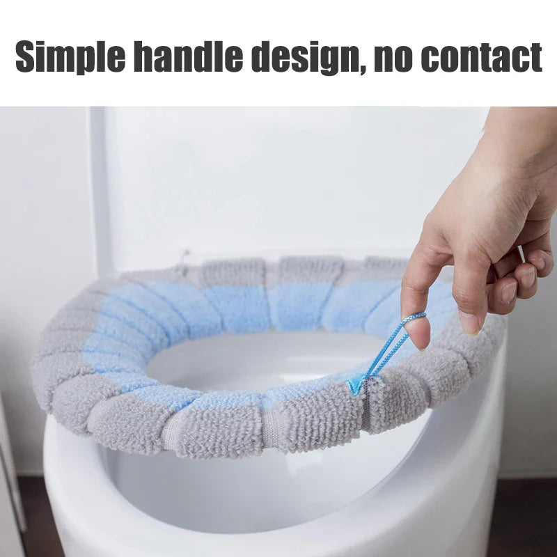 Soft Thick Toilet Seat Cover Cushion with Handle – Universal Fit