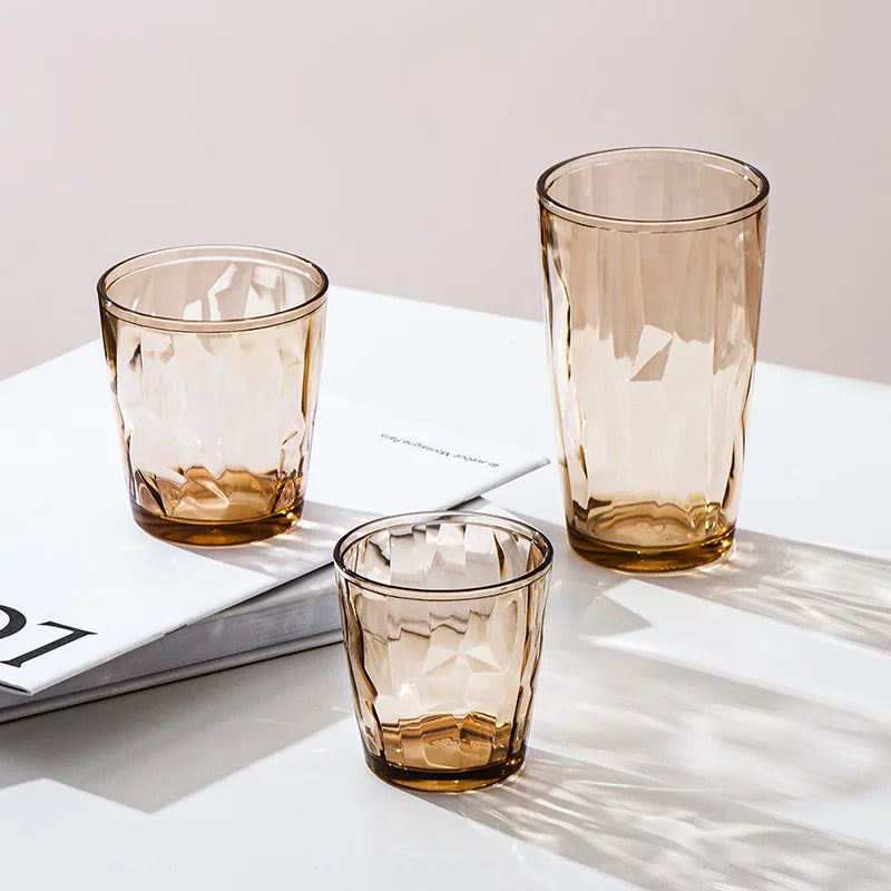 1PC Acrylic AS water cup Household color plastic cup gargle beer cup Restaurant juice cup drop resistant reusable Peaceful Pleasures Health and Wellness