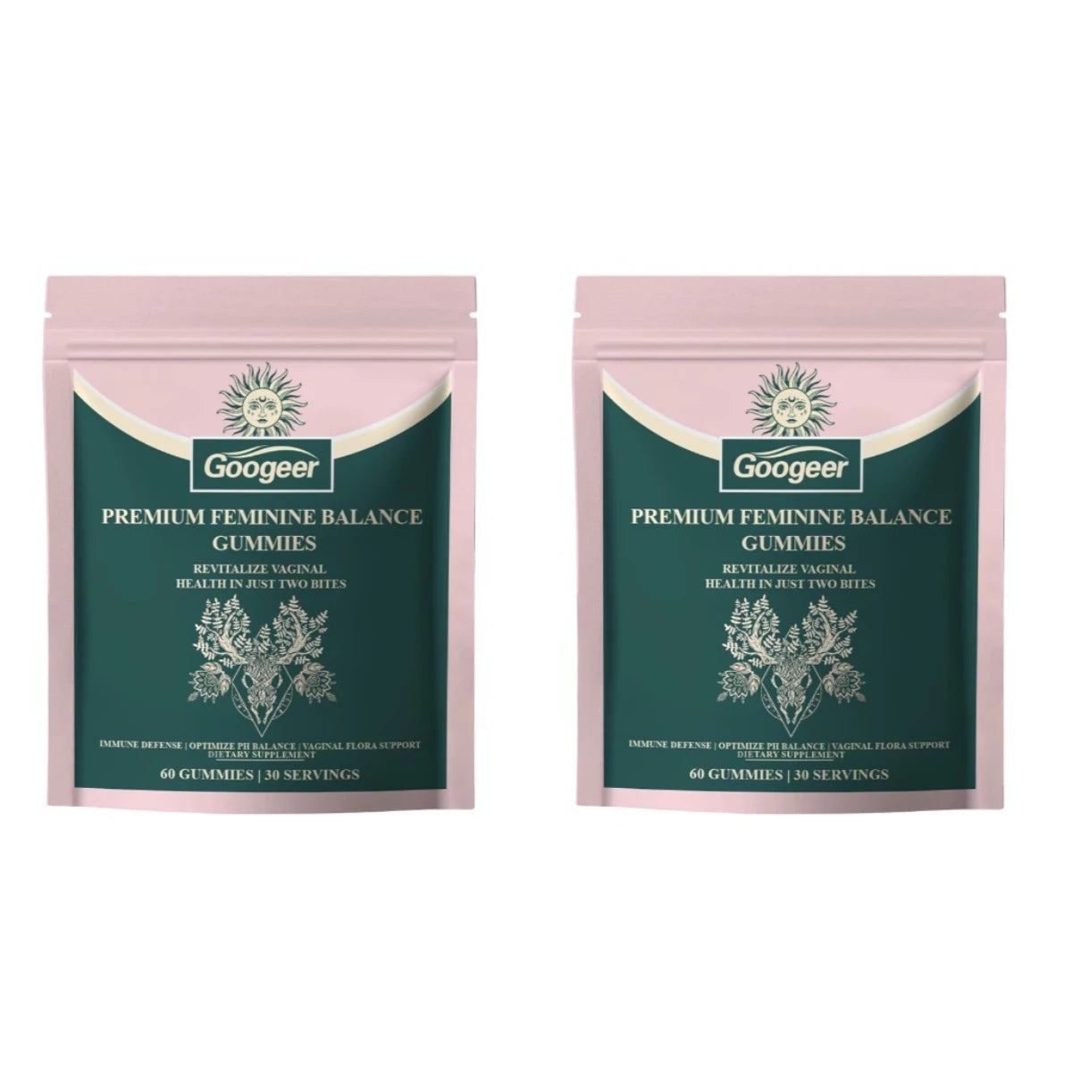 Googeer Feminine pH Balance Gummies | Vitamin C & Probiotics 60ct