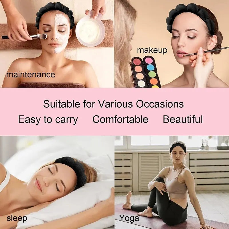 Hair Band Wash Face Shower Cloud Sponge Hair Band Makeup Removal Band Hair Bubble Soft Headband Popular in Europe and America Peaceful Pleasures Health and Wellness