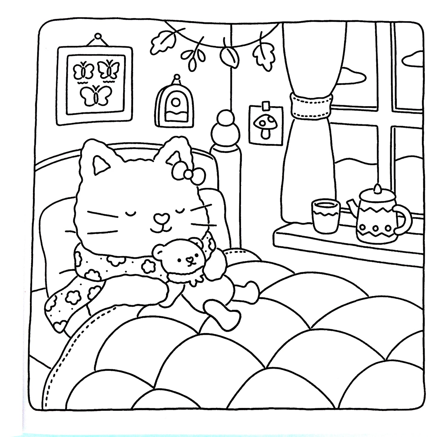 Coloring Book Adults Teens Halloween Theme Featuring Adorable Creepy