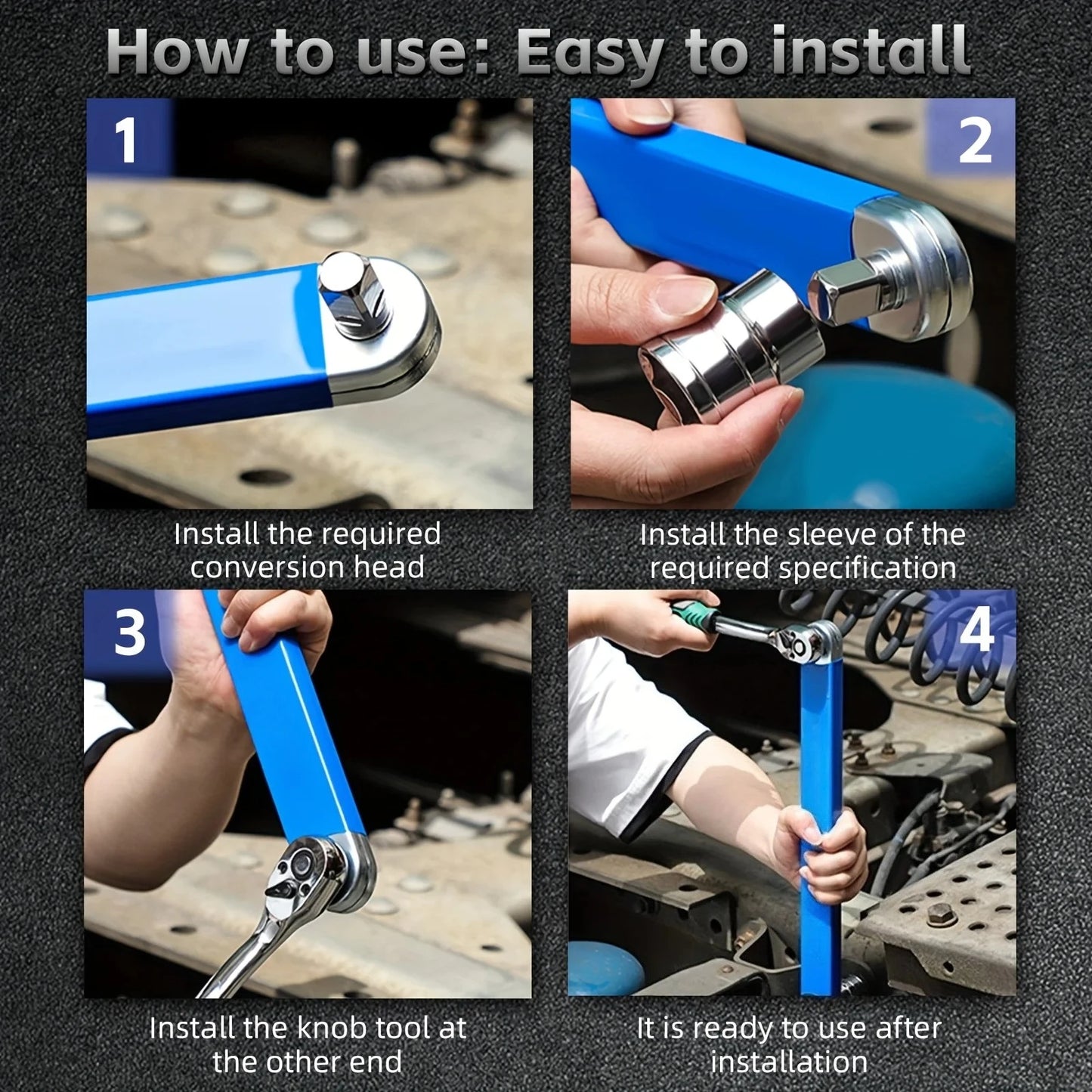 Professional Zero Offset Extension Wrench Motorcycle Repair Tool Tight Space Extension Tool 1/2 in. 1/4 in. 3/8 in.Home Tool Set Peaceful Pleasures Health and Wellness