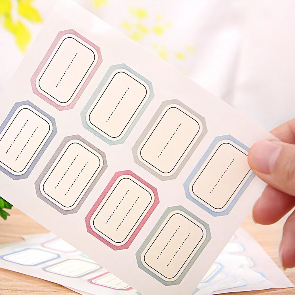 1Pack 6 Sheets Odorless Name Labels Stickers Self Adhesive for Teachers Students Homes Offices Shops Activities Peaceful Pleasures Health and Wellness