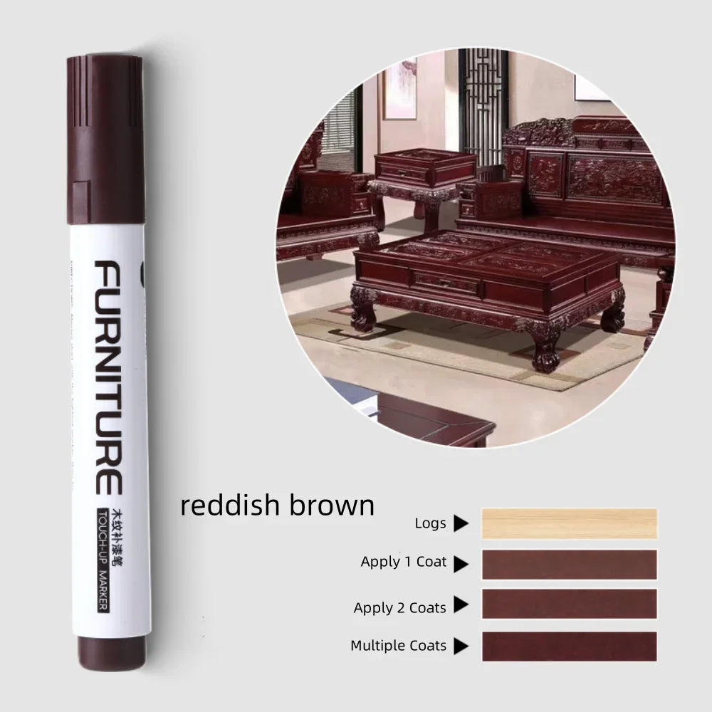 Wood Composite Grain Paint Furniture Touch-up Markers Pens Wood Floor,Furniture Markers Touch Up,touch up markers Peaceful Pleasures Health and Wellness reddish brown