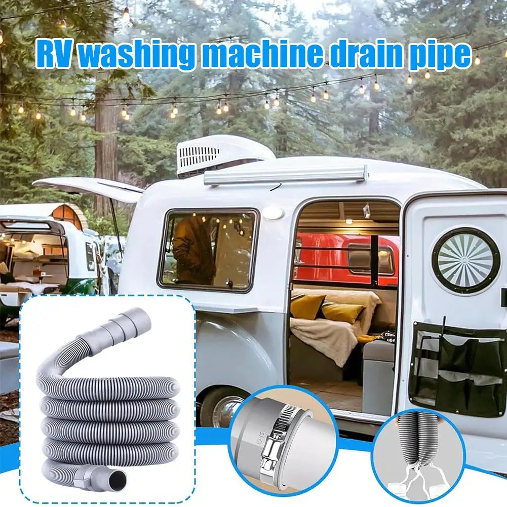 Foldable RV Sewer Hose Kit 3–8m | Leakproof Caravan Drain Pipe