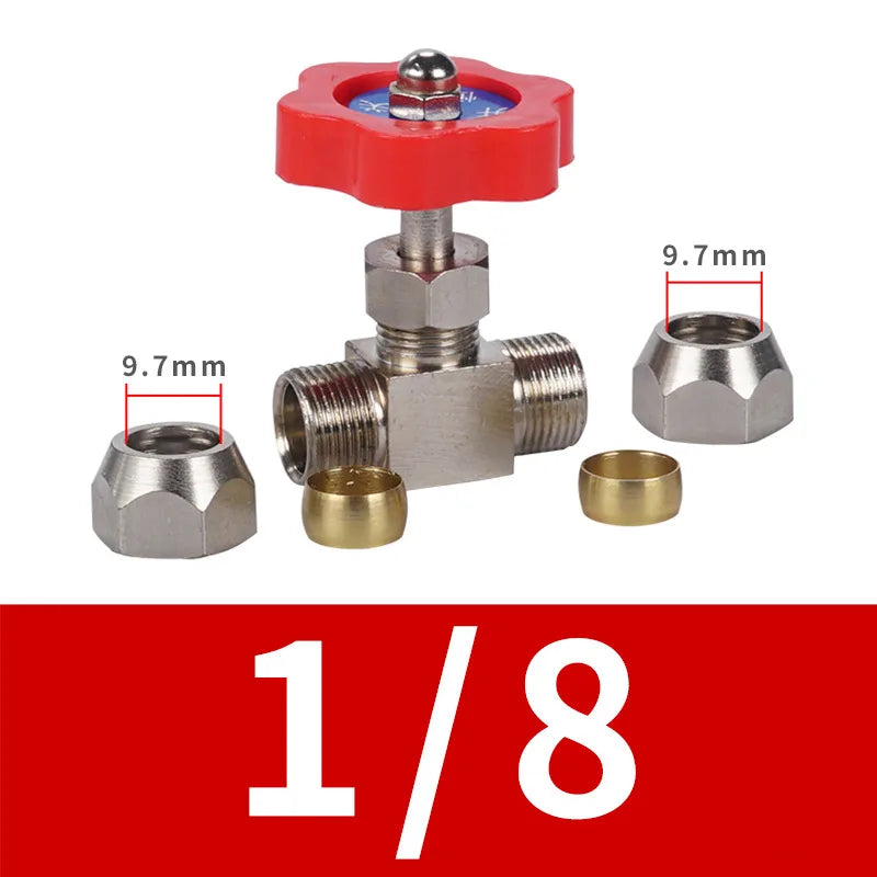Copper Needle Globe Valve 6–12mm Nickel Plated | High Pressure