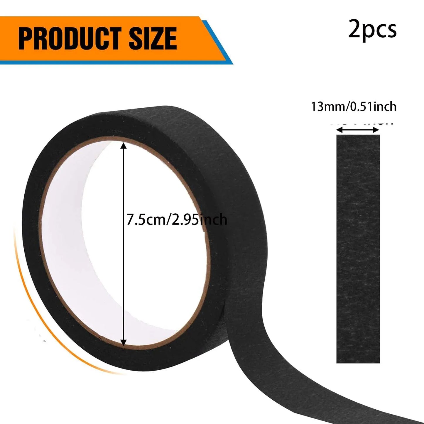Black & White Masking Tape 2-Roll Set – Writable Painters Tape