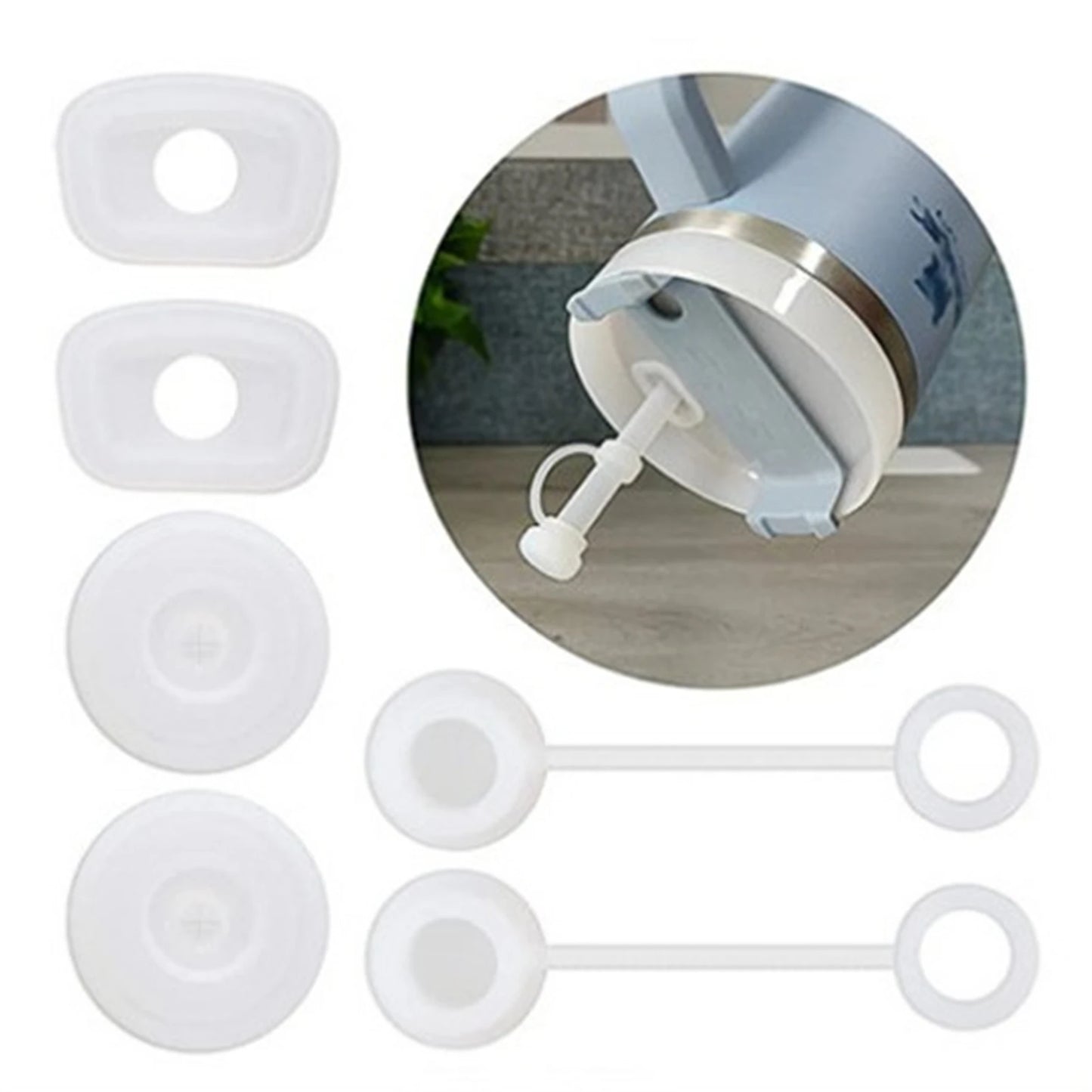 6pcs Silicone Straw Covers Cap Reusable Leakproof Spill Straw Stopper for Sealing and Fixing The Straw Peaceful Pleasures Health and Wellness