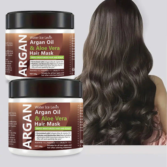 Argan Oil & Aloe Vera Keratin Hair Mask – Smooth & Moisturize Keratin Hair Mask Peaceful Pleasures Health and Wellness