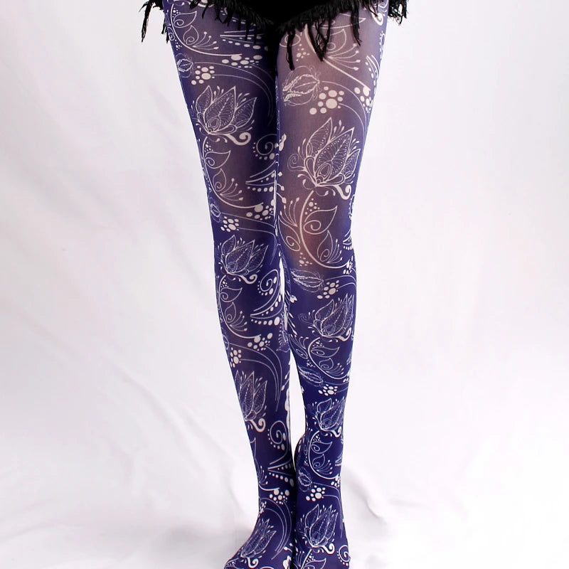 Evil Eyes Tight women Spring New Women Sheer Sexy Tattoo Printed Pantyhose Tights Stockings Anti-Hook Women's Socks Peaceful Pleasures Health and Wellness