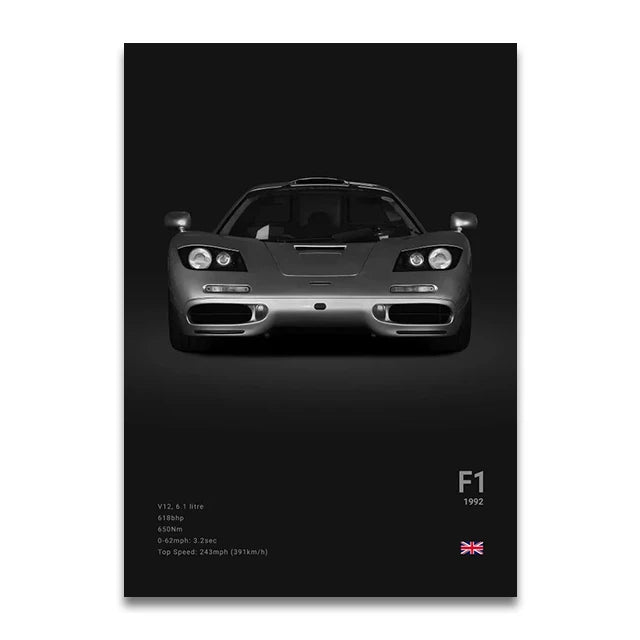 SENNA 720S ARTURA Canvas Wall Art Print Poster P1 765LT Supercar Decorative Painting Modern Home Decor Car Lover Gift Unframed Peaceful Pleasures Health and Wellness