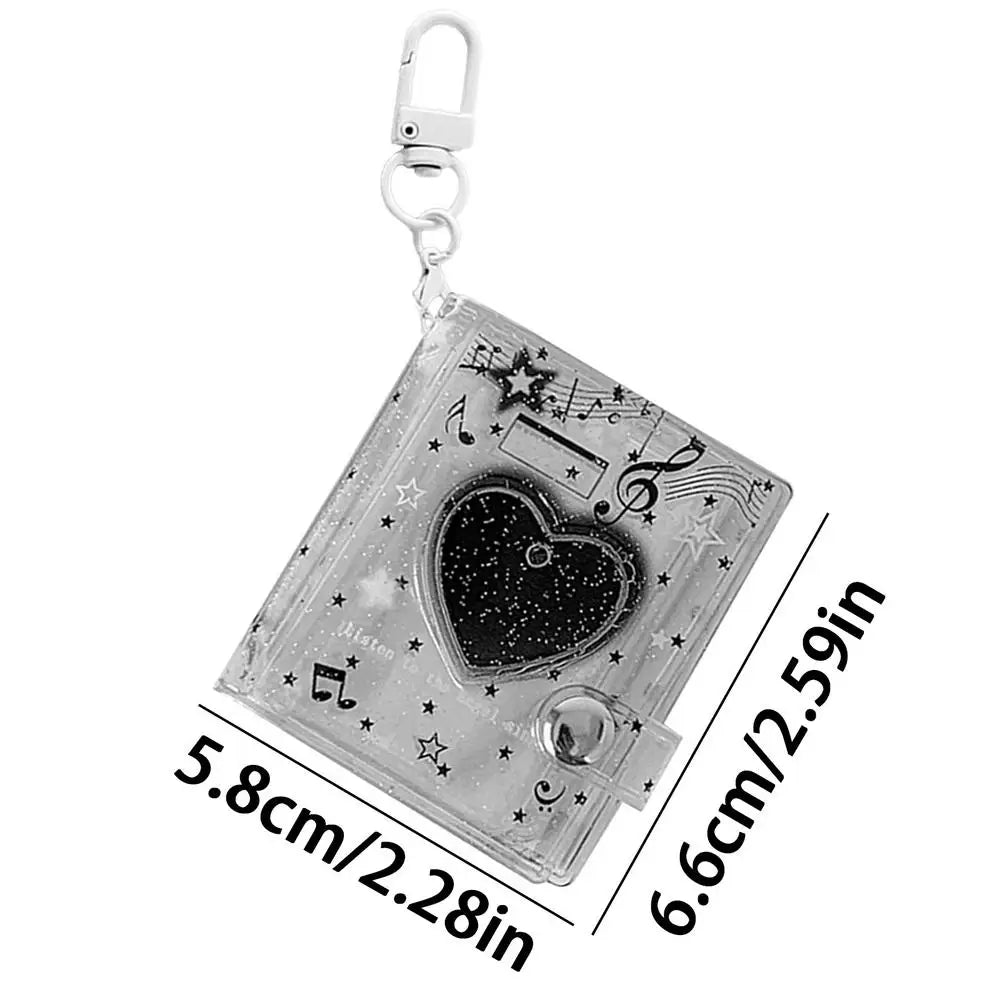 Mini Heart Keychain Photo Album – 24 Pocket PVC Picture Holder