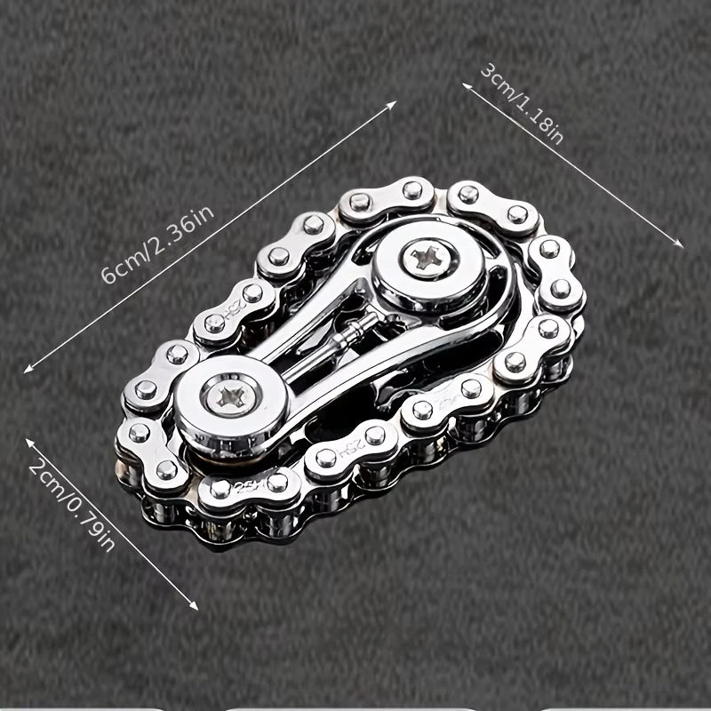 New Sprockets Flywheel Fingertip Gyro Fidget Spinner Antistress Anxiety Metal Bike Chains EDC Spinner Fidget Toys For Adult Peaceful Pleasures Health and Wellness