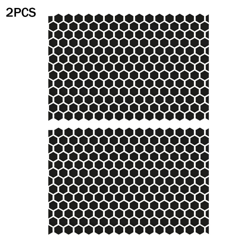 Honeycomb Matte Black Car Window Sticker 75x50cm – Sun Shade Vinyl
