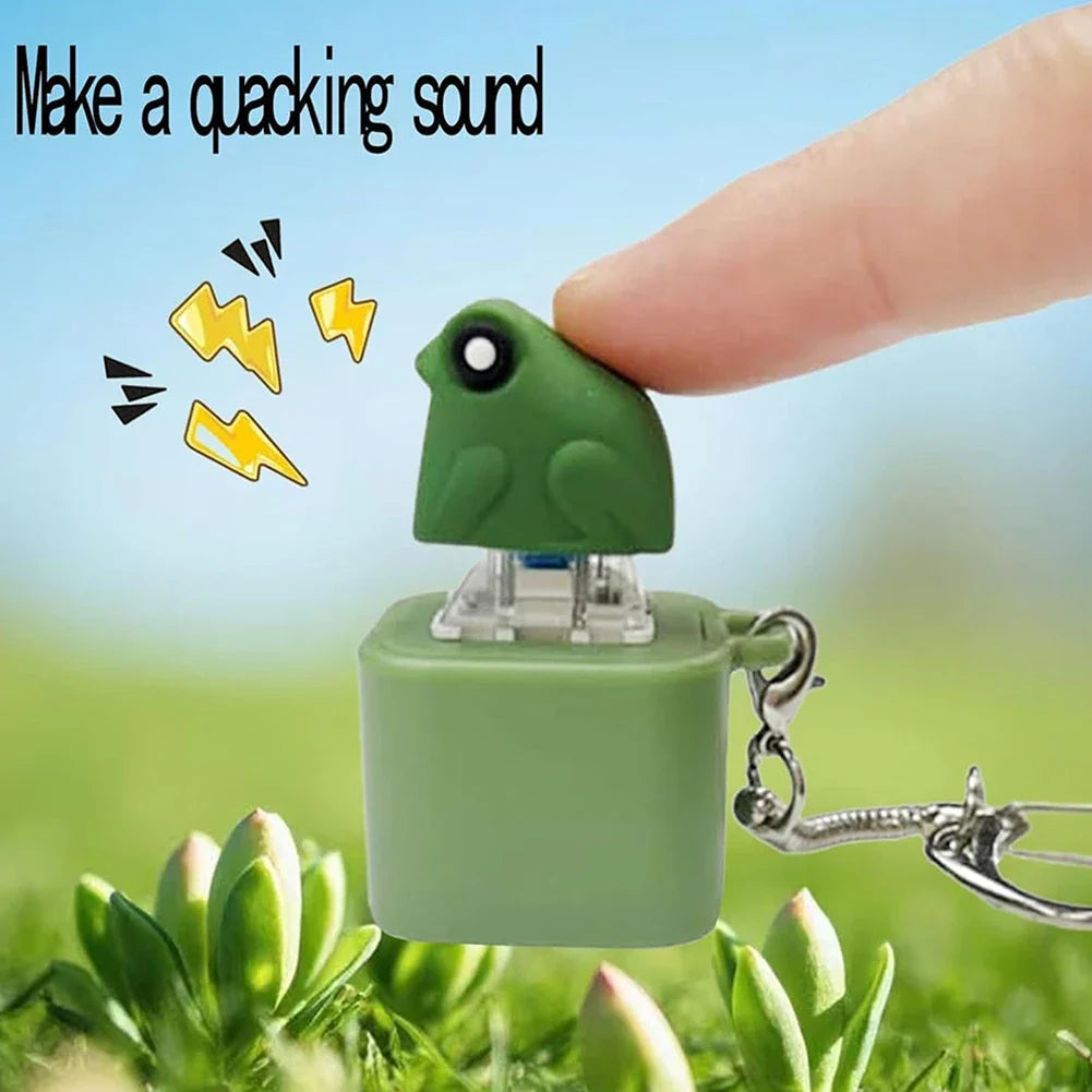 Frog Croaking Fidget Keychain | LED Lights & USB Rechargeable