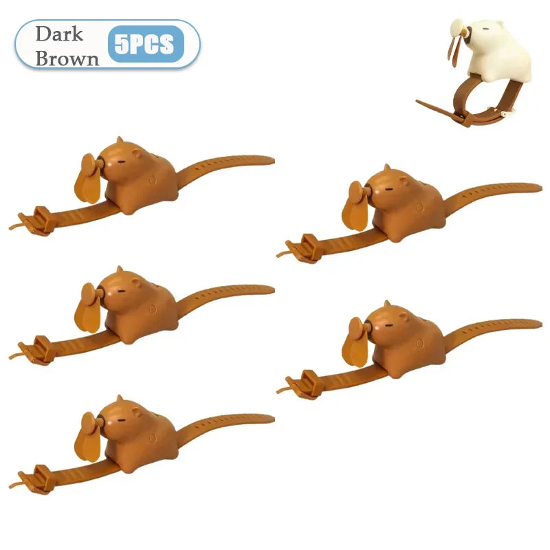 Capybara Wrist Fan – USB Rechargeable Wearable Watch Fan