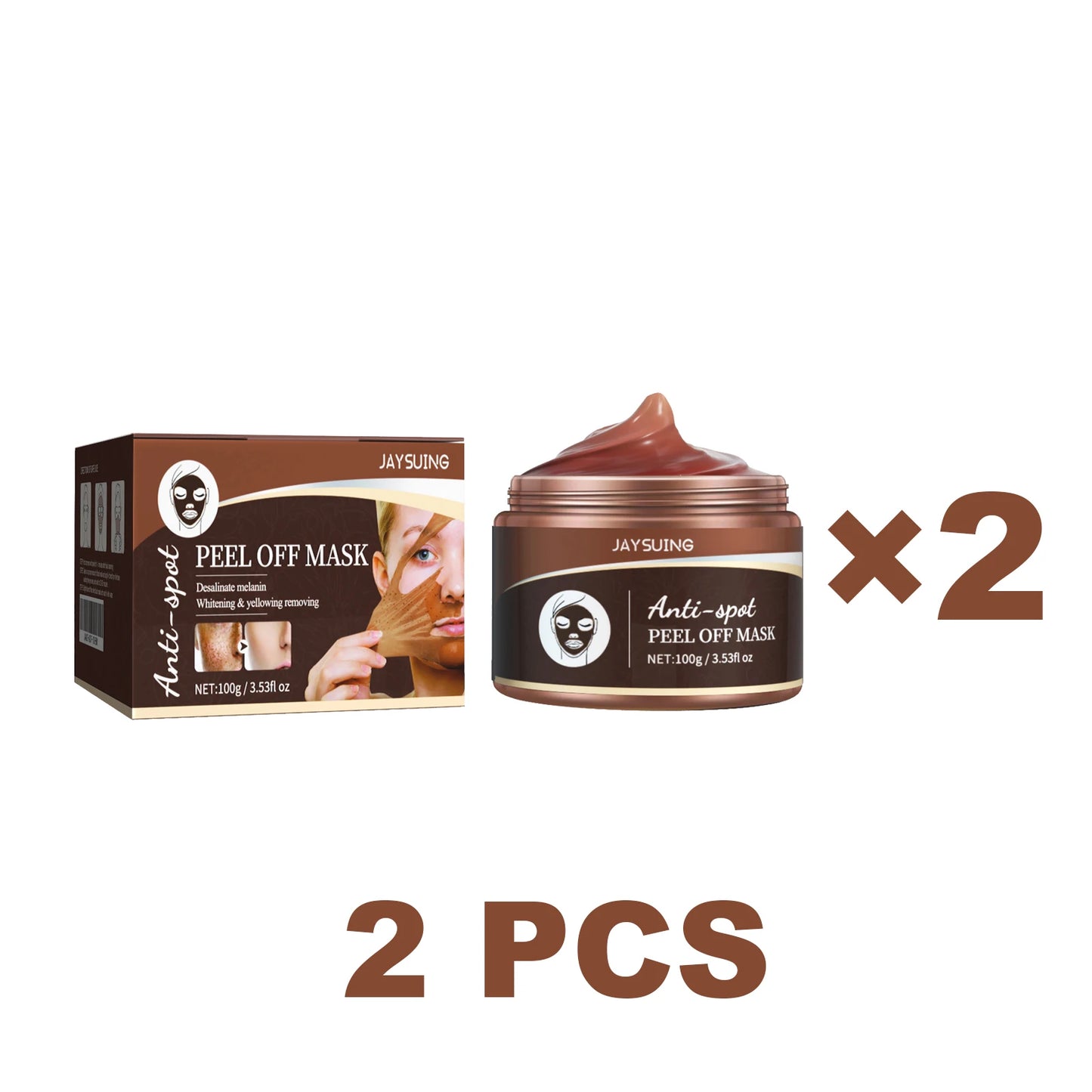 Jaysuing Natural Peel Off Mask Reduce Fine Lines Dark Spot Dark Circles Correction Lifting Firming Face Skin Care Beauty Makeup Peaceful Pleasures Health and Wellness 2 pcs