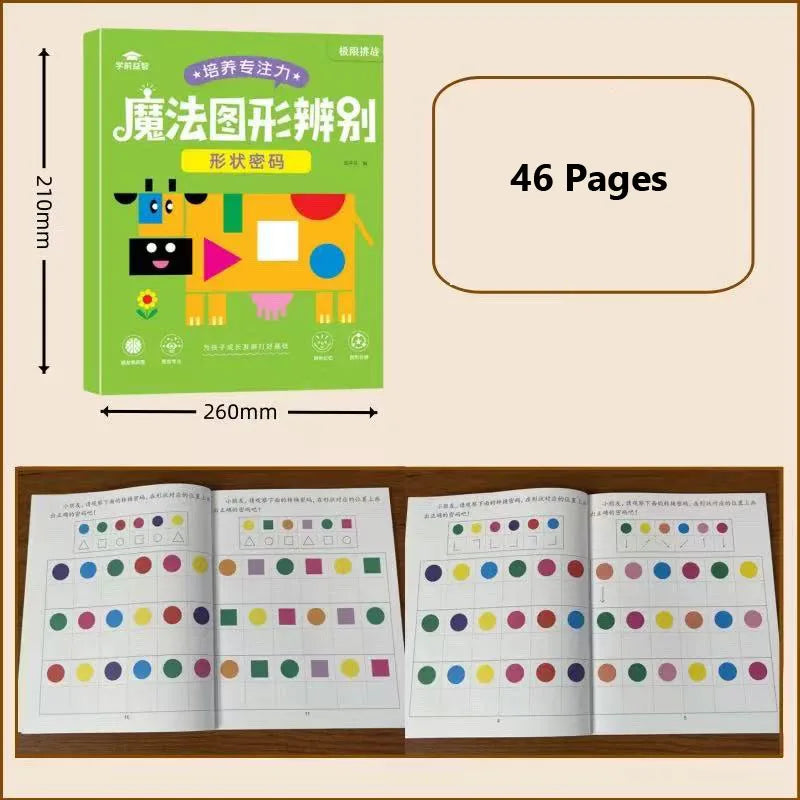 Preschool Shape Recognition Workbook 46 Pages Magic Visual