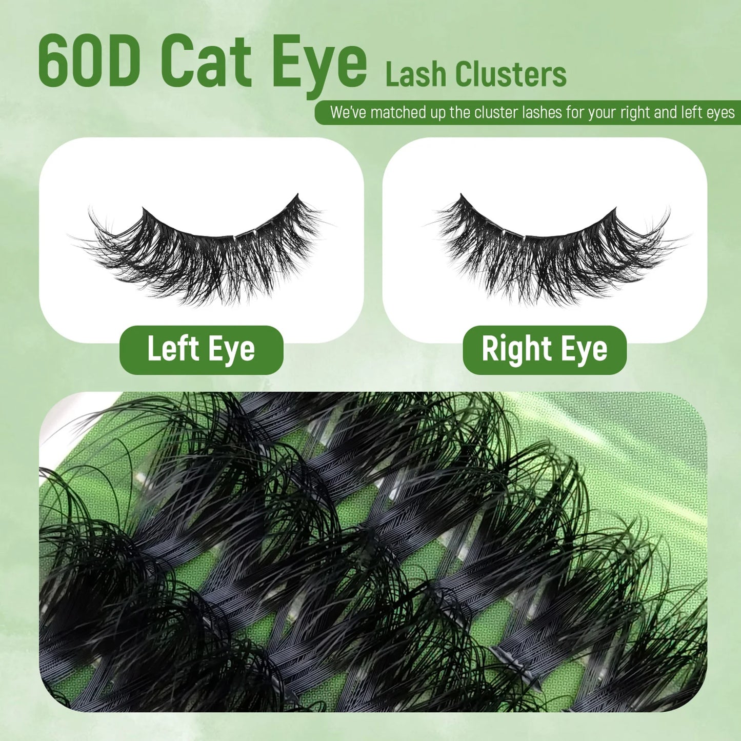 180 Clusters European Fluffy Thick Eyelashes Single Cluster Natural Curling Spiky Manga Eyelash Extensions For Enlarge Your Eyes Peaceful Pleasures Health and Wellness