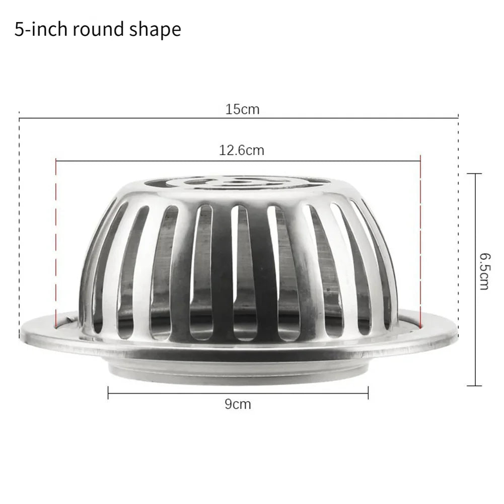 Stainless Steel Gutter Leaf Guard & Downspout Filter 3/4/5 Inch
