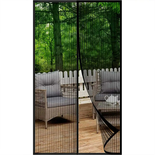 Magnetic Screen Door Anti Mosquito Mesh Curtain Net Keeps Bug Out Hands Free Partition Mute Striped Bedroom Door Ventilation Peaceful Pleasures Health and Wellness